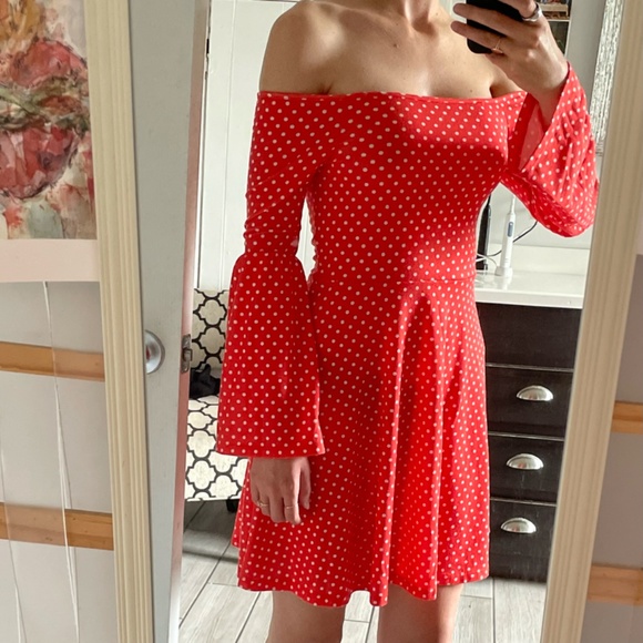 NWOT ASOS Cotton Dress with Bell Sleeves - Picture 2 of 6